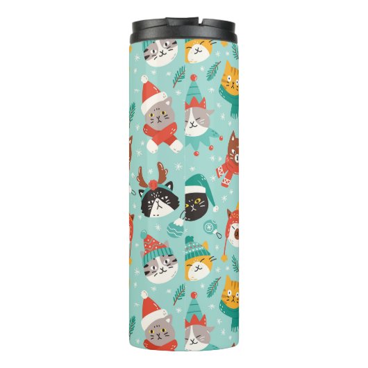 クリスマスの猫を着たホリデーセーター柄 タンブラー (裏面)