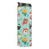 クリスマスの猫を着たホリデーセーター柄 タンブラー (回転右)