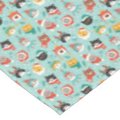 クリスマスの猫を着たホリデーセーター柄 テーブルクロス (アングル)