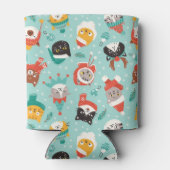 クリスマスの猫を着たホリデーセーター柄 缶クーラー (裏面)