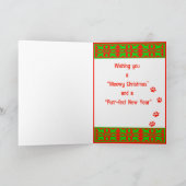 クリスマスの猫好きの挨拶状 シーズンカード (内部)