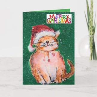 クリスマスの猫 カード