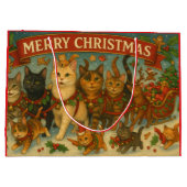 "クリスマスの猫" ギフトバッグ (裏面)