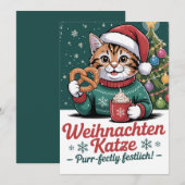 クリスマスの猫 シーズンカード (正面/裏面)