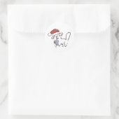 クリスマスの猫 ラウンドシール (バッグ)