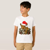 クリスマスの猫 Tシャツ (正面フル)