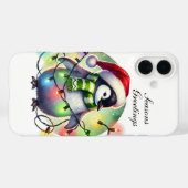 クリスマスの猿のカスタマイズ可能デザイン Case-Mate iPhoneケース (裏面 (横))