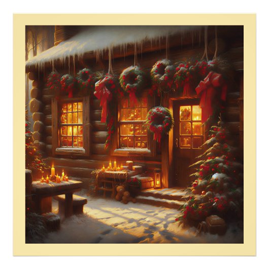 クリスマスの玄関 フォトプリント (正面)
