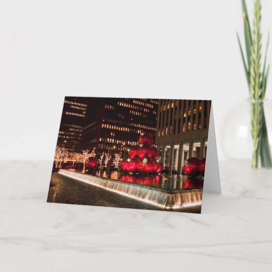 クリスマスの球のロックフェラーの中心 シーズンカード (正面)
