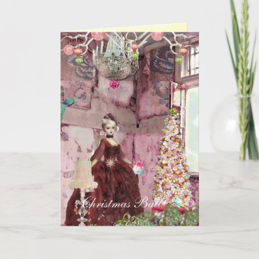 クリスマスの球の招待 招待状 (正面)