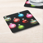 クリスマスの球根の装飾のコースター スクエアペーパーコースター (アングル)