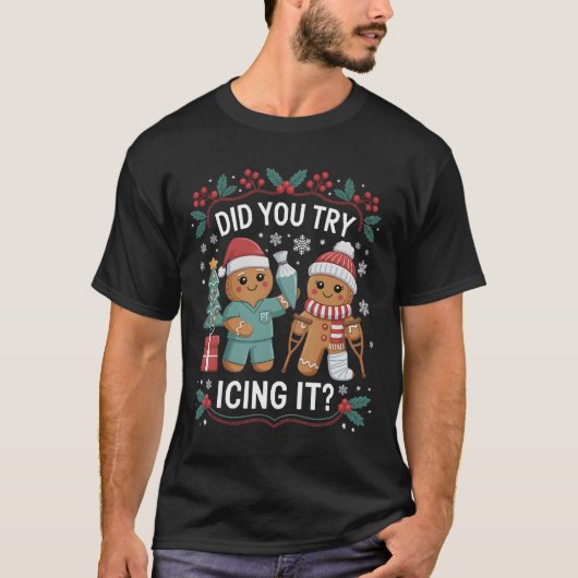 クリスマスの理学療法ホリデーシーズンC Tシャツ (正面)