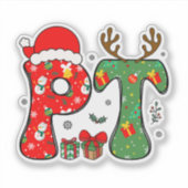 クリスマスの理学療法 シール (正面)