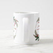 クリスマスの理由のシーズンホリーベリーリース ジャンボコーヒーマグカップ (裏面)