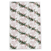 クリスマスの理由のシーズンホリーベリーリース ミディアムペーパーバッグ (正面)