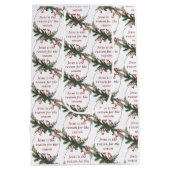 クリスマスの理由のシーズンホリーベリーリース ミディアムペーパーバッグ (裏面)