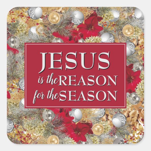 クリスマスの理由はイエスだ スクエアシール (正面)