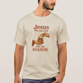 クリスマスの理由はイエス様 - クリスマス Tシャツ (正面)
