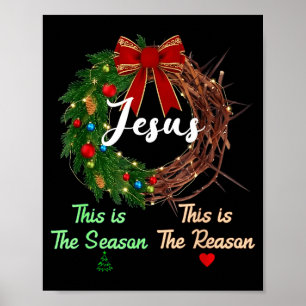 クリスマスの理由はイエス・キリスト キリスト教のクリスマスギフト ポスター
