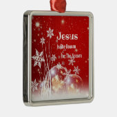 クリスマスの理由はイエス メタルオーナメント (右)