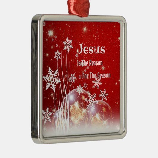 クリスマスの理由はイエス メタルオーナメント (右)