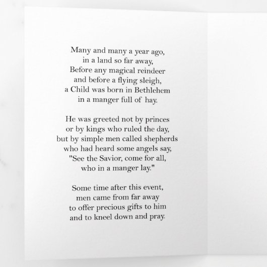 クリスマスの理由-クリスマスカード 三つ折り案内状 (内部最初)