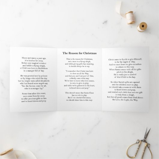 クリスマスの理由-クリスマスカード 三つ折り案内状 (内部)