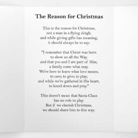 クリスマスの理由-クリスマスカード 三つ折り案内状 (内部中)