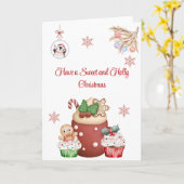 クリスマスの甘いお菓子 カード (黄色い花)