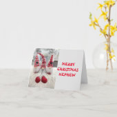 クリスマスの甥のおもしろいの時間 カード (黄色い花)