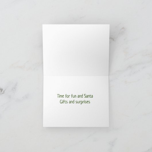 クリスマスの甥のおもしろいの時間 カード (内部)