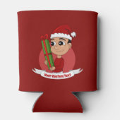 クリスマスの男の子の漫画はクーラー 缶クーラー (裏面)