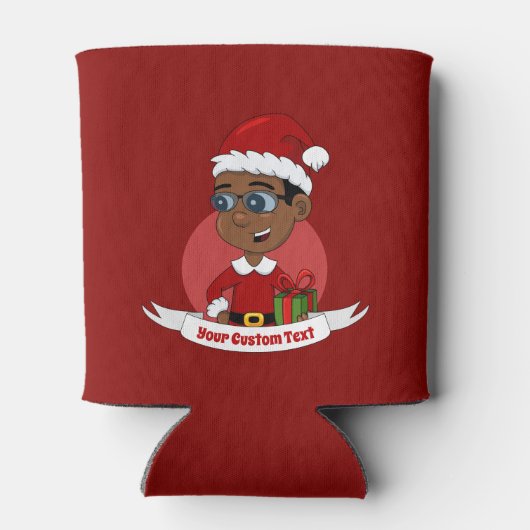 クリスマスの男の子の漫画はクーラー 缶クーラー (裏面)