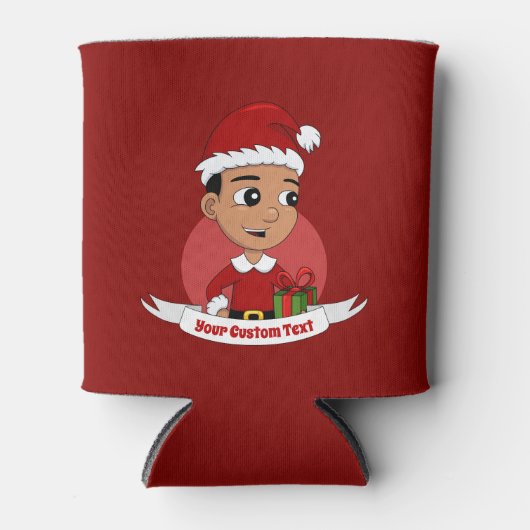 クリスマスの男の子の漫画はクーラー 缶クーラー (正面)