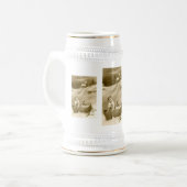 クリスマスの男の子、クロッグとヤドリギ ビールジョッキ (正面左)