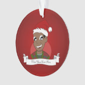 クリスマスの男の漫画 オーナメント (正面)