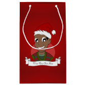 クリスマスの男の漫画 スモールペーパーバッグ (裏面)