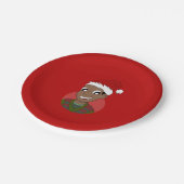 クリスマスの男の漫画 ペーパープレート (アングル)