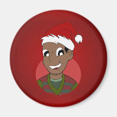 クリスマスの男の漫画 マグネット (正面)