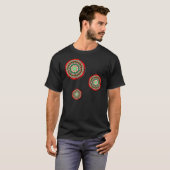 クリスマスの男子黒シャツの色 Tシャツ (正面フル)