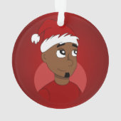 クリスマスの男性キャラクター オーナメント (裏面)
