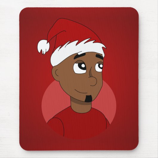 クリスマスの男性キャラクター マウスパッド (正面)