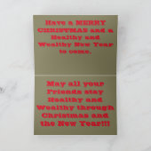 クリスマスの町のクリスマスカード シーズンカード (内部)