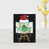 クリスマスの画家デザイン サンタ クリスマスの画家 アーティスト カード (黄色い花)