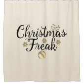 クリスマスの異常な金ゴールドの黄銅 シャワーカーテン (正面)