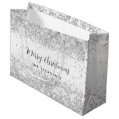 クリスマスの白い銀の輝きの名前 ラージペーパーバッグ (正面アングル)