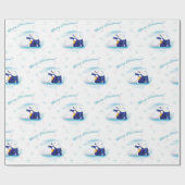 クリスマスの白くまの包装紙 ラッピングペーパー (フラット)