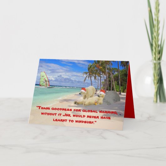 クリスマスの白くま シーズンカード (正面)