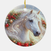 クリスマスの白馬 セラミックオーナメント (裏面)