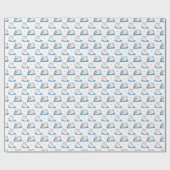 クリスマスの白鳥の包装紙 ラッピングペーパー (フラット)